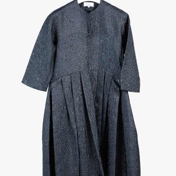 Studio Nicholson Effie Midnight-Blue Jacquard Dress - Picture 2 of 11